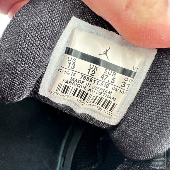 Nike Air Jordan Flight Flex Trainer 2 Men Size 13 768911-010 Black Strap Shoes - Picture 12 of 13